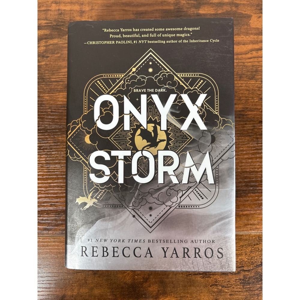 Onyx Storm Rebecca Yarros Deluxe Edition Hardcover Sprayed Edges Empyrean Book 3